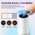 VSITOO 15oz Smart Self Cleaning Water Bottle，Insulated Water Bottle with Stainless Steel, BPA-Free, AI Self-Clean, 30-Day Battery, Magnetic Charging for Travel, Gym or Office, White - Image 4