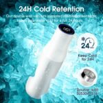 VSITOO 15oz Smart Self Cleaning Water Bottle，Insulated Water Bottle with Stainless Steel, BPA-Free, AI Self-Clean, 30-Day Battery, Magnetic Charging for Travel, Gym or Office, White - Image 6