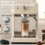 2 Pack Double Walled Insulated Coffee Mugs with Silicone Lids, 12 OZ Reusable Coffee Cups, Cappuccino, Tea, Latte, Iced Coffee Cups, Travel Mugs, Heat Resistant - Image 5