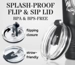 Onebttl Personalized Gifts for Men with Initials, Monogrammed Travel Tumbler for Him, Custom Coffee Cups, Unique Birthday Christmas Gifts for Men who Have Everything, Black, 20oz, J - Image 5