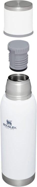 Stanley Adventure-To-Go Vacuum Bottle 25 oz | Wide Mouth with Leakproof Cup Lid | Keep Drinks Hot or Cold | Packable for Travel | Insulated Stainless Steel Thermal Bottle | BPA-Free | Polar - Image 3