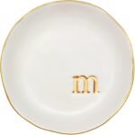 COLLECTIVE HOME - Ceramic Jewelry Tray, Decorative Trinket Dish for Rings Earrings Necklaces Bracelet Watch Keys, Birthday Mother's Day Christmas Gift for Women, 4.75", White Surface (M) - Image 3