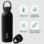 Insulated Water Bottle 25 oz with Smart Temperature Display Lid, Vacuum Stainless Steel Water Bottle for Sports and Travel (Cold for 24 Hrs), Leak-Proof (Black) - Image 3