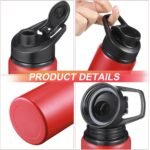 Chengu 10 Pcs Aluminum Water Bottle Bulk: 25oz Reusable Lightweight Outdoor Sports Water Bottles Easy Carry Leak Proof for Travel Gym Camping Hiking Fishing, Snap Lid (Red) - Image 4