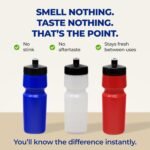 Rolling Sands USA Made Reusable 24 oz Sports Water Bottles, 3 Pack, BPA-Free, Easy Open Pull-Top, Fits Most Bike Cages, Dishwasher Safe, Lightweight - for Kids to Adults, Clear Frost - Image 3