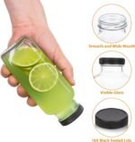 Juice Bottles with Lids, 16 Oz - Set of 3 - Clear Glass Jars with Caps - Reusable Empty Drink Containers for Juicing, Smoothies, Water, Milk, Kombucha Storage, Wellness Shots and More (3) - Image 4