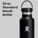 Hydro Flask Water Bottle - Insulated Stainless Steel - Non Spill, Leakproof in 24 Oz Black - Image 4