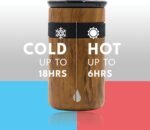Elemental Artisan Insulated Tumbler, Triple Wall Coffee Travel Mug, Reusable Stainless Steel Coffee Tumbler with Ceramic Lid, Thermal Coffee Cups for Hot (6 Hrs) & Cold (18 Hrs), 12oz - Teak Wood - Image 4