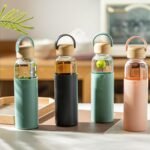 21oz Borosilicate Glass Water Bottles with Silicone Non-Slip Sleeve & Leak-Proof Lid-Reusable Drink Bottle for Office,Travel,Gym,Hiking-BPA Free,Ideal Gift for Home,Car &Fitness (Green) - Image 4