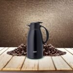 GiNT Stainless Steel Thermal Coffee Carafe, Double Walled Vacuum Water and Beverage Dispenser, 12 Hour Heat Retention, 65 OZ /1.9 Liter Black - Image 5