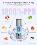 Hydrogen Water Bottle 6000-8000PPB, Portable Hydrogen Generator, Ion Water Bottle with LED Display, Suitable for Office, Travel and Daily Drinking - Image 4