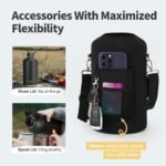 One Gallon Water Bottle Insulated, Triple Wall Vacuum Cold for 48 Hrs & Leak-proof & Non-BPA, 128oz Large Sports Stainless Steel Water Jug with Paracord Handle Straw Spout Lids & DIY Stickers - Image 4