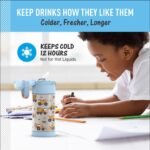 THERMOS FUNTAINER Water Bottle with Straw - 12 Ounce - Kids Stainless Steel Vacuum Insulated Water Bottle with Lid, Construction - Image 4