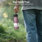 Mini Water Bottle, Dusgut 12 oz Water Bottle Reusable,Vacuum Insulated, Stainless Steel,Wide Mouth Portable Lid, Light Pink - Image 5