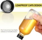 10 Pack, 4 oz Small Clear Glass Bottles w/Lids & 3 Stainless Steel Funnel - 120ml Boston Round Sample Bottle for Potion, Juice, Ginger Shot, Wellness, Oils, Whiskey, Liquids - Leakproof Travel Bottle - Image 4