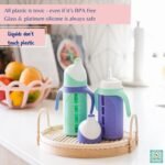 Set of 2 - Glass Sippy Cup for Toddlers - The Luca | Mint Green & Indigo Purple | Spill-Proof | Silicone Straw | 8 oz | Liquids Never Touch Plastic | Removable Handles… - Image 5