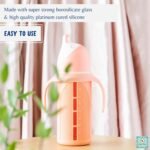 Set of 2 - Glass Sippy Cup for Toddlers - The Luca | Mint Green & Indigo Purple | Spill-Proof | Silicone Straw | 8 oz | Liquids Never Touch Plastic | Removable Handles… - Image 8