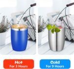 VEGOND Stainless Steel 12 oz Tumblers bulk Vacuum Insulated Double Wall Travel Tumbler with Lid and Straw Reusable Tumbler, Stainless 6 pack - Image 4