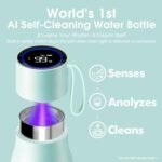 VSITOO 15oz Smart Self Cleaning Water Bottle，Insulated Water Bottle with Stainless Steel, BPA-Free, AI Self-Clean, 30-Day Battery, Magnetic Charging for Travel, Gym or Office, Blue - Image 3
