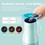 VSITOO 15oz Smart Self Cleaning Water Bottle，Insulated Water Bottle with Stainless Steel, BPA-Free, AI Self-Clean, 30-Day Battery, Magnetic Charging for Travel, Gym or Office, Blue - Image 4