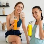 Clear Glass Bottles with Lids 18 oz, Reusable Glass Water Bottles with Stainless Steel Cap for Juicing, Refrigerator,100% Leak Proof, BPA Free, Set of 3 - Image 6