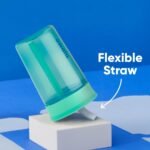 Owala Kids Insulation BPA-Free Plastic Tumbler with Spill Resistant Flexible Straw, Easy to Clean, Kids Water Bottle, Great for Travel, Dishwasher Safe, 15 Oz, Teal and Aqua (The Blues) - Image 4