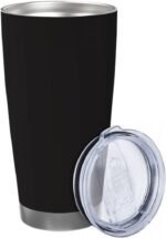 Personalized Insulated Tumbler with Picture Text Name Logo, 20 Oz Custom Coffee Travel Cup, Customized Gifts for Birthday for Dad, Mom, Friend, Black, 1PCS - Image 3