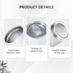 Personalized Insulated Tumbler with Picture Text Name Logo, 20 Oz Custom Coffee Travel Cup, Customized Gifts for Birthday for Dad, Mom, Friend, Black, 1PCS - Image 5