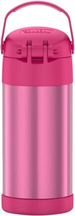 THERMOS FUNTAINER Water Bottle with Straw - 12 Ounce - Kids Stainless Steel Vacuum Insulated Water Bottle with Lid, Pink - Image 4