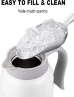 GiNT 51 Oz Stainless Steel Thermal Coffee Carafe, Double Walled Vacuum Insulated Flask, 12 Hour Heat Retention, 1.5 Liter Tea, Water, and Coffee Dispenser (Upgraded version White) - Image 5