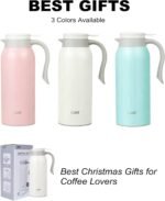 GiNT 51 Oz Stainless Steel Thermal Coffee Carafe, Double Walled Vacuum Insulated Flask, 12 Hour Heat Retention, 1.5 Liter Tea, Water, and Coffee Dispenser (Upgraded version White) - Image 9