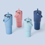 BrüMate Resa 35oz 100% Leakproof Travel Tumbler w/Handle & Straw | Flexible SoftSip Straw | Silicone Sleeve for Durability | Stainless Steel | Cup Holder & Travel Friendly Water Bottle (Onyx Leopard) - Image 6