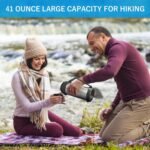 HoneyBee 41 Ounce,Vacuum Insulated Bottle,Coffee Thermos,Thermos for Hot Drinks. Twist and Pour TopThermos & Cleaning Brush. Commute, Travel, and Picnic Friendly Portable.Bpa-Free .（Silver） - Image 4