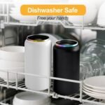 6 Pack Glass Cups with Lids and Straws Unbreakable 16 oz Stainless Steel Can Cup Double Wall Insulated Beer Can Tumbler for Iced Coffee, Juice, Soda, Matte-Colored - Image 5