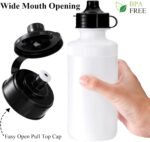 SOUJOY 10 Pack Sports Water Bottle, 21oz Plastic Squeeze Bottle with Easy Open Push/Pull Cap, BPA Free Reusable Team Water Bottle for Fitness, Gifts - Image 4