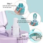 RYI Large Half Gallon 64 OZ Motivational Water Bottle with Straw Time Marker BPA Free for Sport and Fitness Purple Green - Image 6