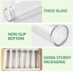 12 Pack 18oz Glass Bottles with Lids Carry Strap for Juicing, Reusable Clear Glass Water Bottle with Stainless Steel Airtight Cap for Refrigerator, 100% Leak Proof, BPA Free Drinking Jar - Image 7