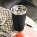 DOMICARE 20oz Stainless Steel Tumbler Bulk with Lid, Double Wall Vacuum Insulated Travel Mug, Powder Coated Coffee Cup, Powder Black, 8 Pack - Image 7