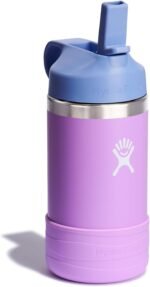 Hydro Flask Kids Water Bottle for School - Stainless Steel and Insulated with Straw Cap - 12 Oz in Anemone Purple - Image 3