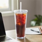 24oz Double Wall Plastic Tumblers with Lids and Straws | Large Classic Travel Tumbler | 6 Pack Set of 6 | Clear Reusable Cups with Straws | BPA Free - Image 4