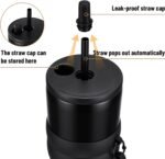 Tumbler with Lid and Straw 20oz, Stainless Steel Vaccum Insulated Water Bottle, Spill Proof Water Bottle with Retractable Straw, Travel Coffee Tumbler for Car Cup Holder - Leak Proof - Image 3