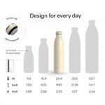 LARS NYSØM Stainless Steel Insulated Water Bottle 12oz 17oz 25oz 34oz 51oz | Insulated Thermo Flask for Hot and Cold Beverages | Leakproof Drinking Bottle (Stainless Steel, 25.4oz) - Image 5