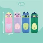 Ello Ellies 12oz Vacuum Insulated Stainless Steel Kids Water Bottle with Straw and Built-in Carrying Handle and Leak-Proof Locking Lid for School Backpack, Lunchbox and Outdoor Sports, Cat - Image 5