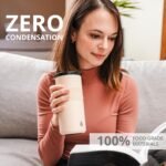 Elemental Artisan Insulated Tumbler, Triple Wall Coffee Travel Mug, Reusable Stainless Steel Coffee Tumbler with Ceramic Lid, Thermal Coffee Cups for Hot (6 Hrs) & Cold (18 Hrs), 16oz - Beige - Image 5