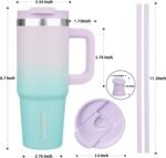 BJPKPK Tumbler With Handle 30 oz Stainless Steel Insulated Tumbler With Lid And Straw For Water Or Ice Coffee,Lavender Green - Image 4