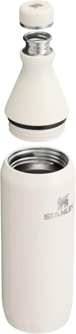 Stanley All Day Slim Bottle 20 oz | Twist On Lid with Leakproof Seal | Slim Design for Travel & Gym | Insulated Stainless Steel | BPA-Free | Cream - Image 3