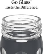 Lifefactory 22-Ounce Active Flip Cap Glass Water Bottle, 22oz, Carbon - Image 4