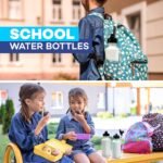 4E's Novelty Sports Water Bottles Bulk (12 Pack) 18 oz Squeeze Reusable Plastic White School Bike Water Bottle for Kids, BPA Free, Party Favor Giveaways, End of Year Student Gifts - Image 4