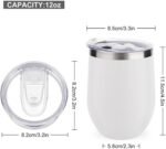 Custom Wine Tumbler with Photo Customized Logo Text Name Personalized Gifts for Father Friends Men Women Birthday Christmas Colleague 12oz, White, 1PC - Image 3