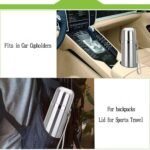 Stainless Steel Thermal Bottle Vacuum Insulated Coffee Trave Mug for Hot and Cold Drinks Double Walled Sport Water Flask with Cup 17Oz/500Ml(Silver) - Image 4